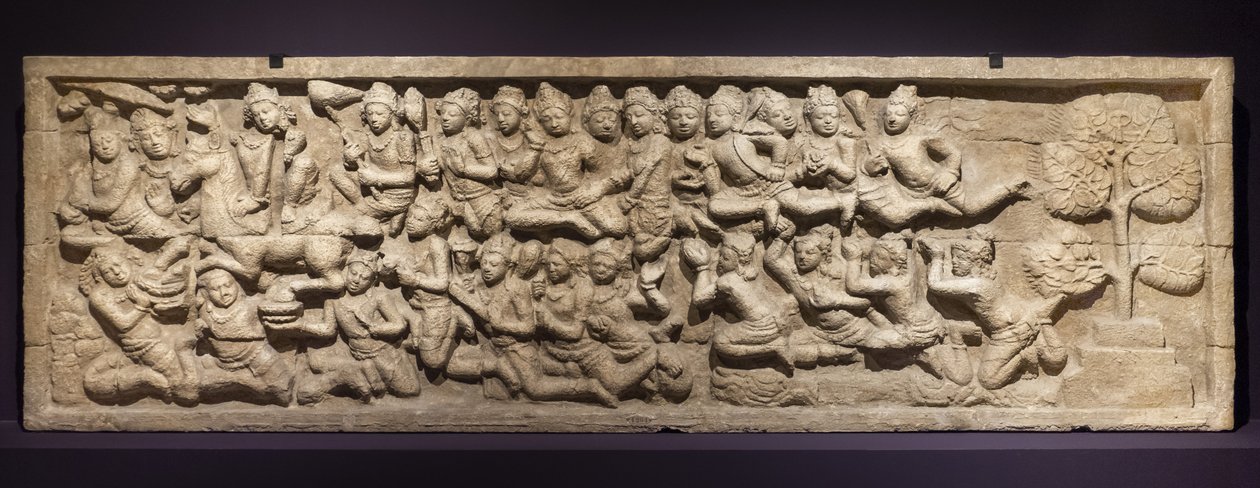Der große Start. Indonesien, Java, Borodurur. Ende des 19. Jahrhunderts von Indonesian