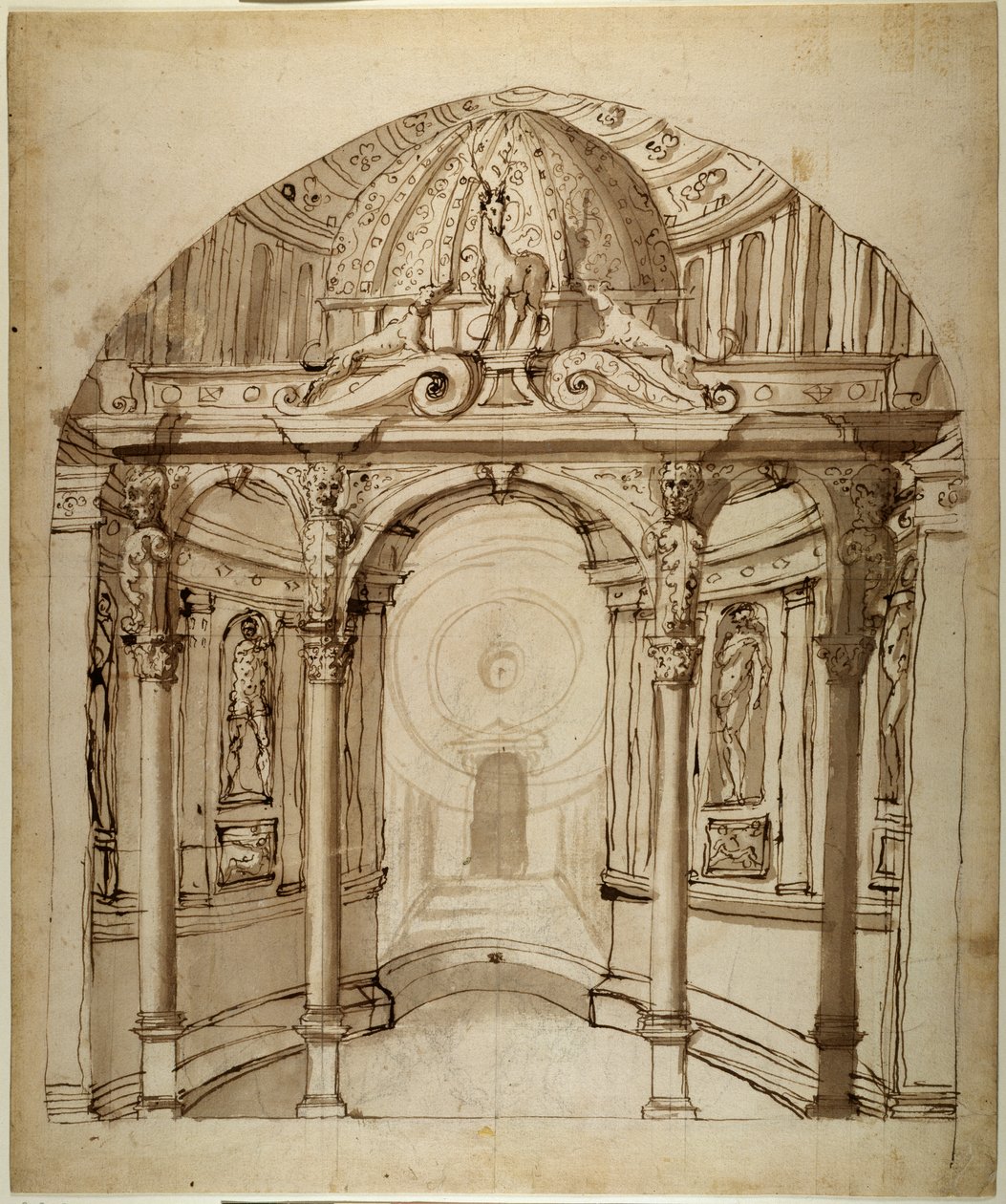 Innenansicht des Palastes, um 1611 von Inigo Jones