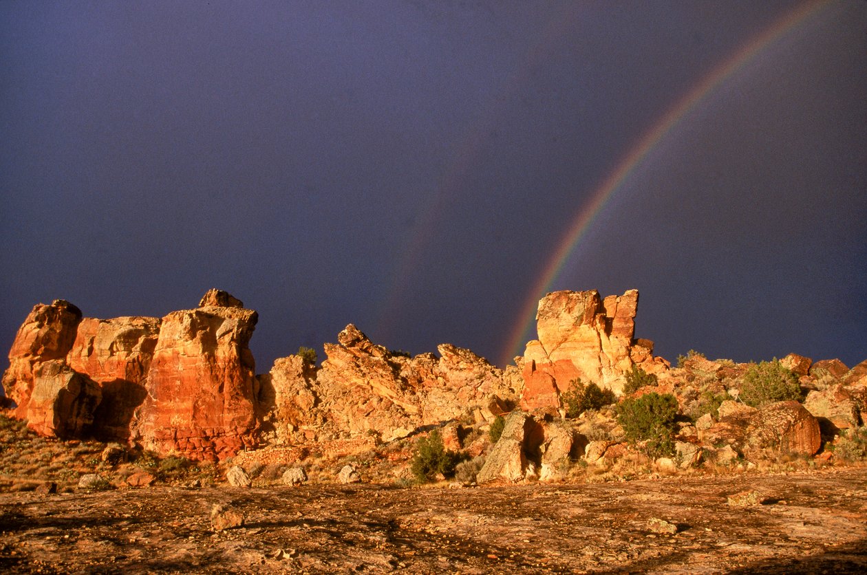 Alte Anasazi-Stätte, Castle Rock, Colorado von Ira Block