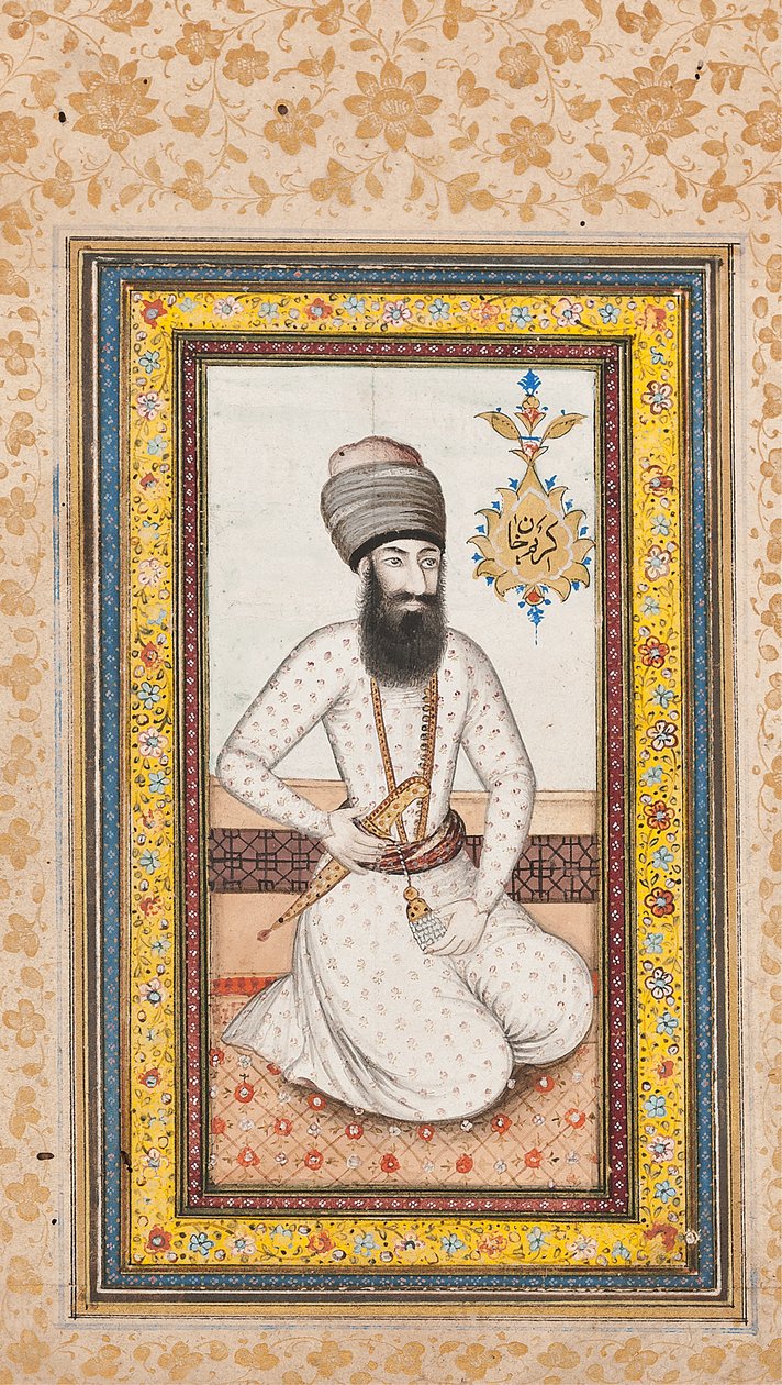 Porträt von Karim Khan Zand, eines von einem Paar mit Nadir Shah, Qajar Iran von Iranian School