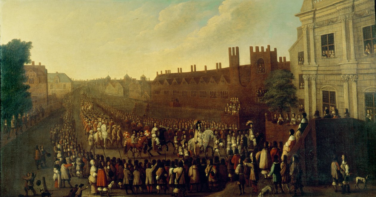 Die Restauration von Charles II (1630-85) in Whitehall am 29. Mai 1660, ca. 1660 von Isaac Fuller