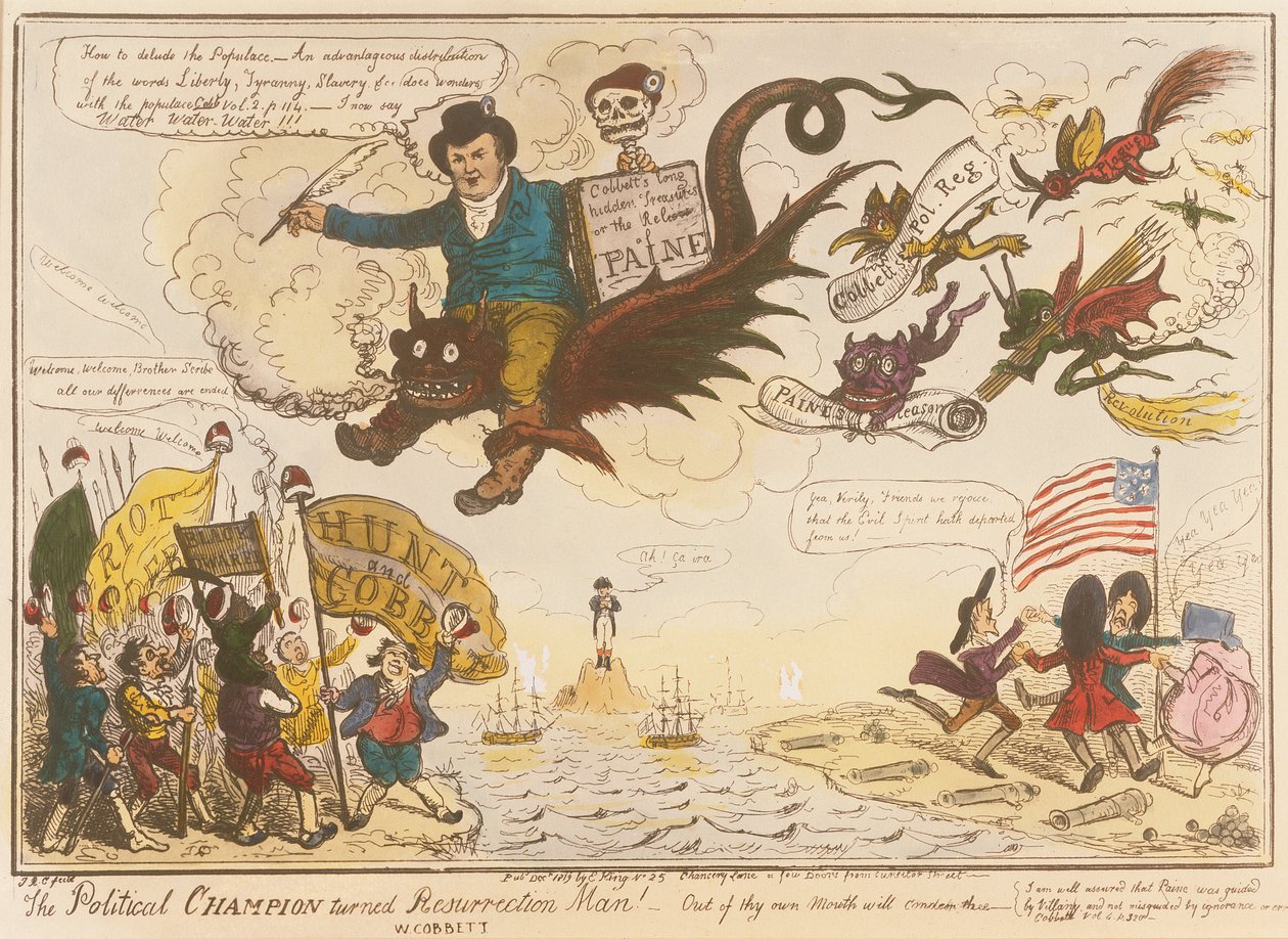 Der politische Champion wird zum Auferstehungsmann! - Aus deinem eigenen Mund wirst du verurteilt.., 1819 von Isaac Robert Cruikshank