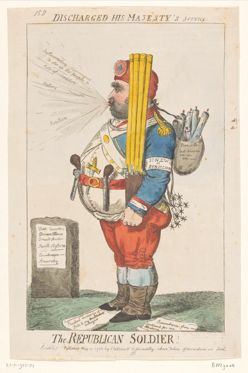 Karikatur auf Charles James Fox, 1798 von Isaac Cruikshank