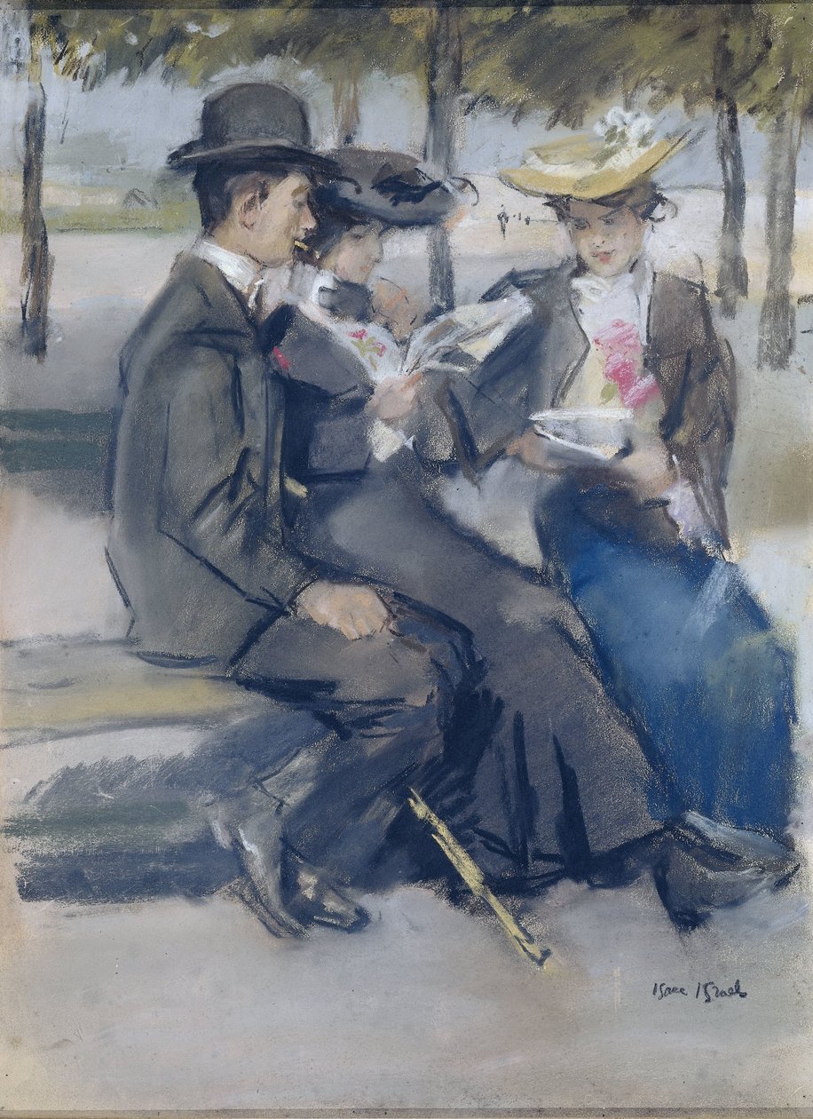 Im Bois de Boulogne bei Paris von Isaac Israels (signed by artist)