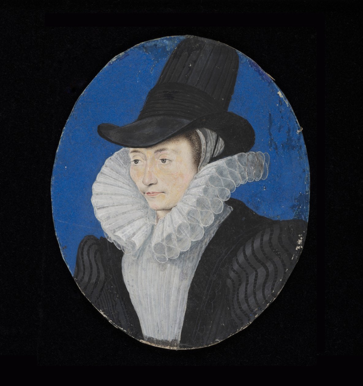 Porträtminiatur einer unbekannten Dame von Isaac Oliver