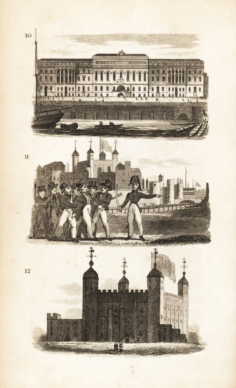 Das Zollhaus, die Pressebande und der Tower of London von Isaac Taylor