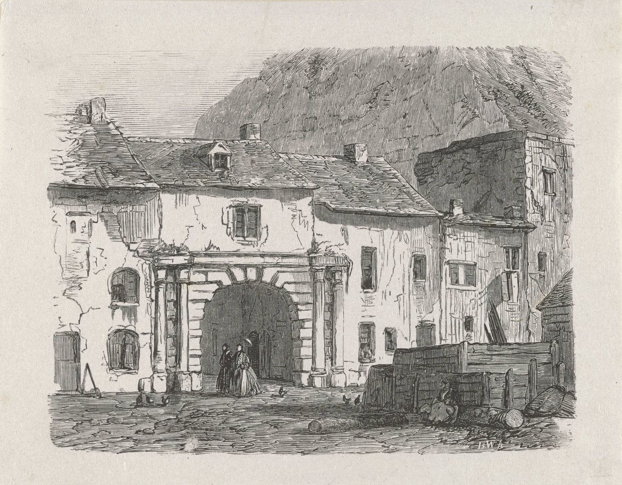 Tor in der Vorstadt Claussen der Stadt Luxemburg von Isaac Weissenbruch