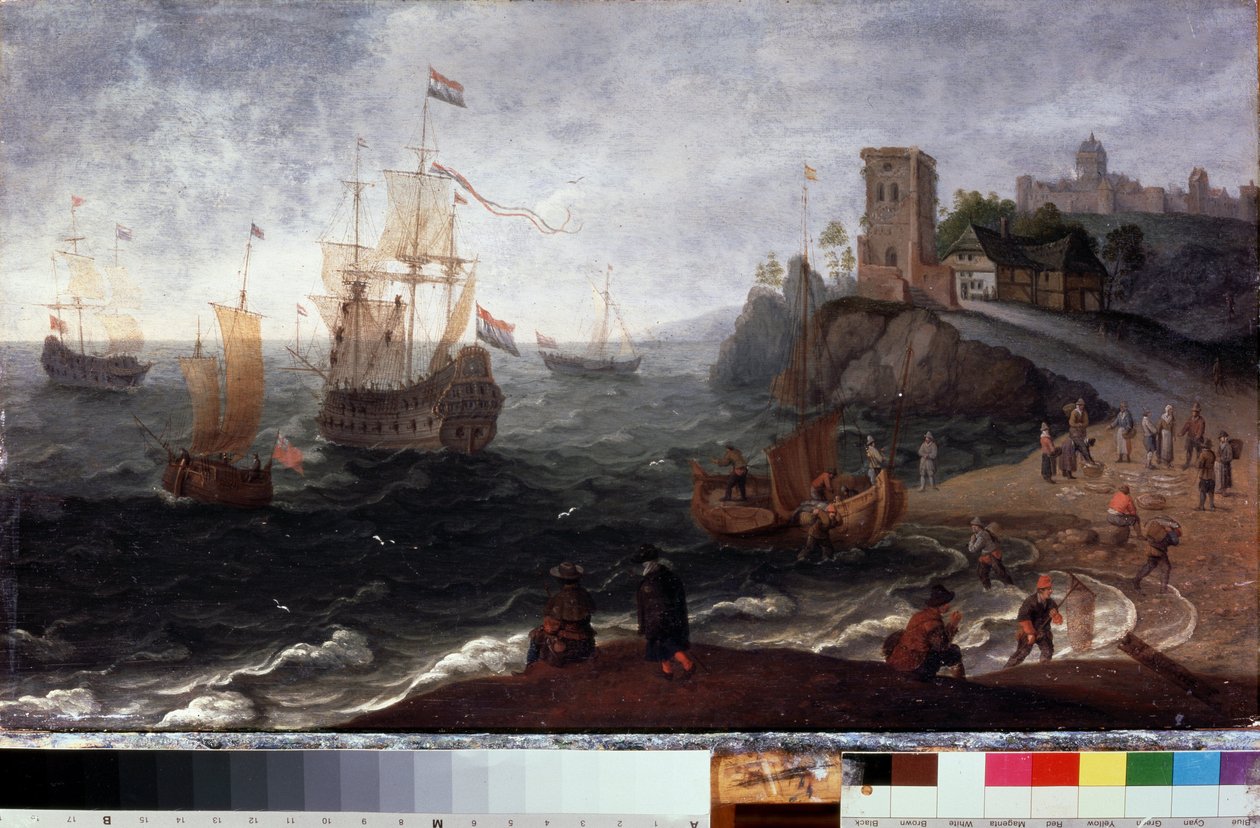 Fischmarkt am Strand von Isaak Willaerts