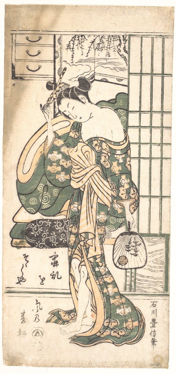 Sommerweide im Wind von Ishikawa Toyonobu