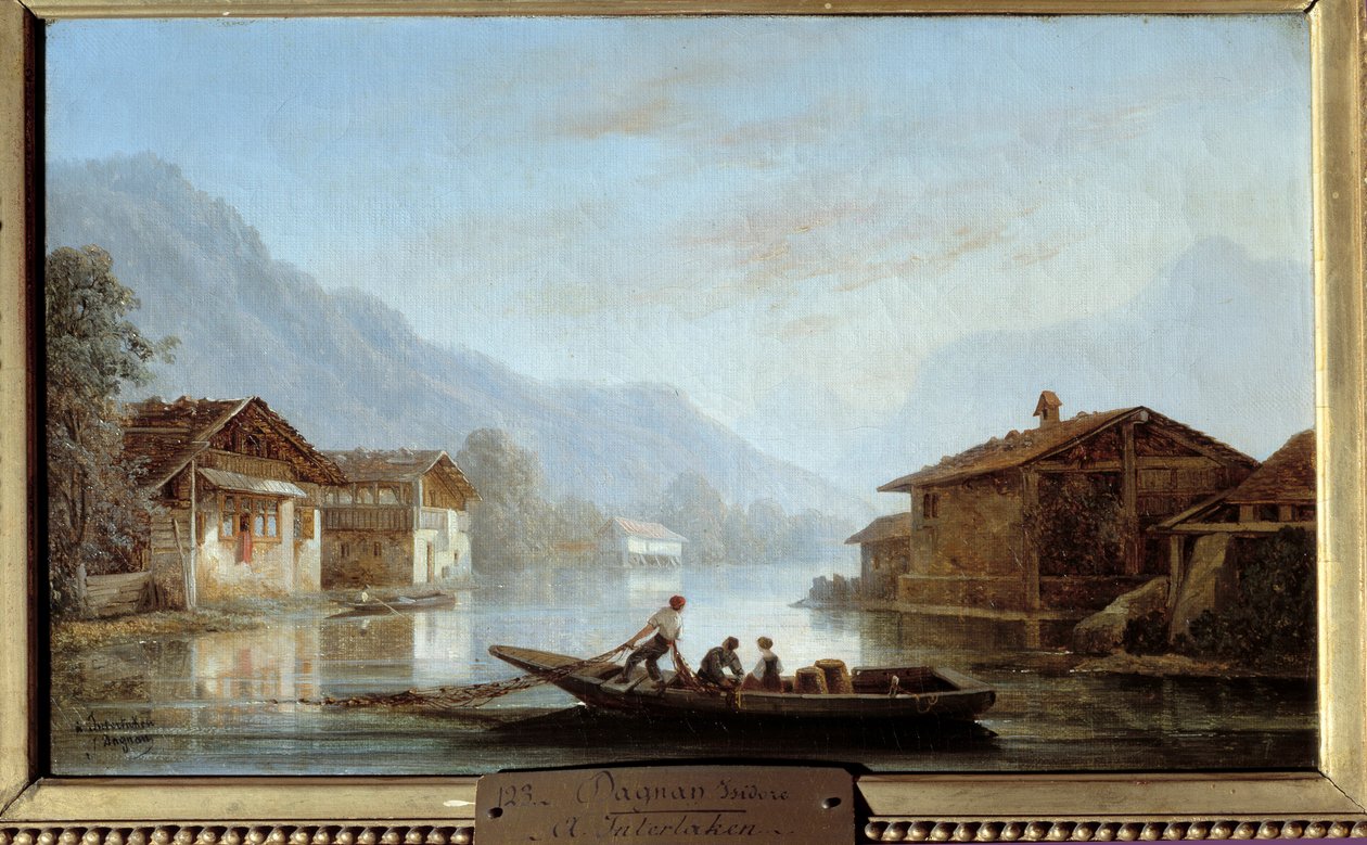 Schweizer Fischer in Interlaken von Isidore Dagnan