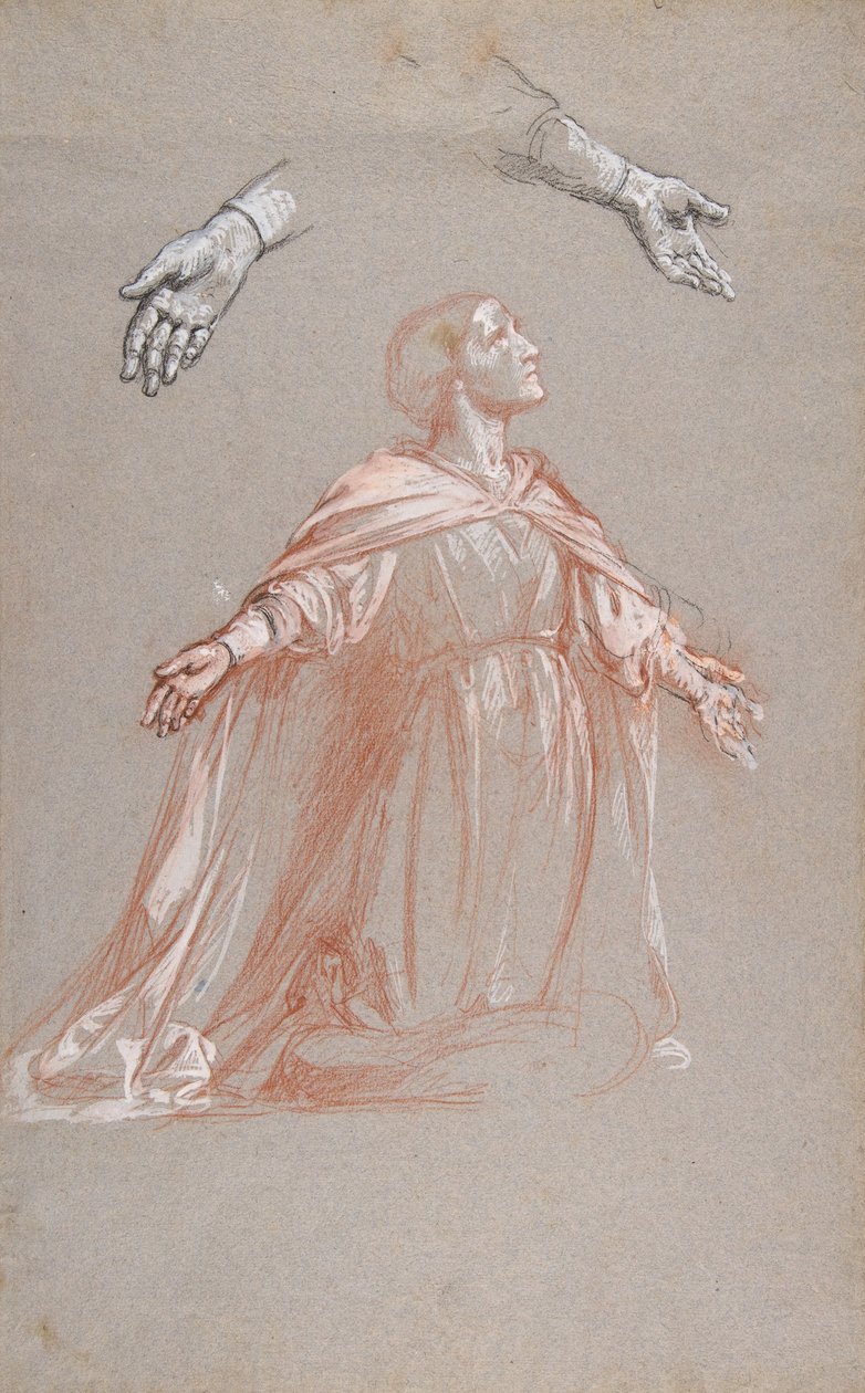 Sainte Clotilde mittleres Register, Studie für Wandmalereien in der Kapelle von Saint Remi von Isidore Pils