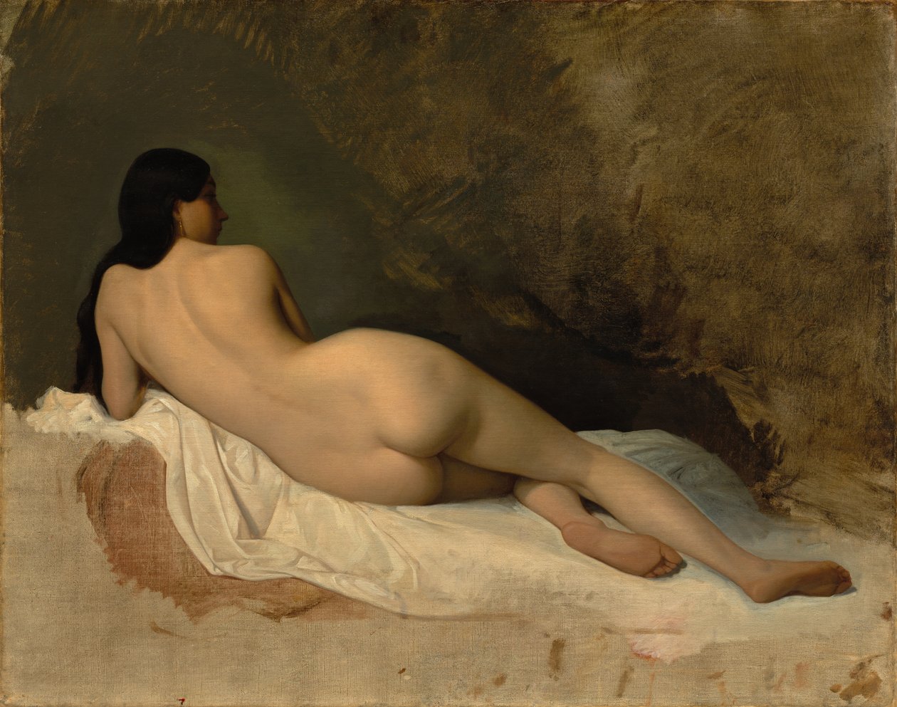 Studie eines liegenden Aktes, um 1841 von Isidore Pils