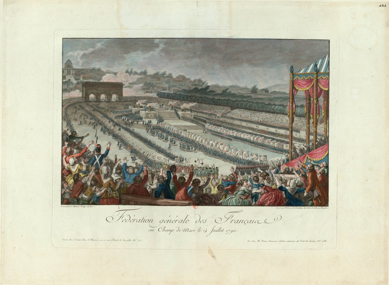 Das Fest der Föderation auf dem Marsfeld am 14. Juli 1790 von Isidore Stanislas Helman