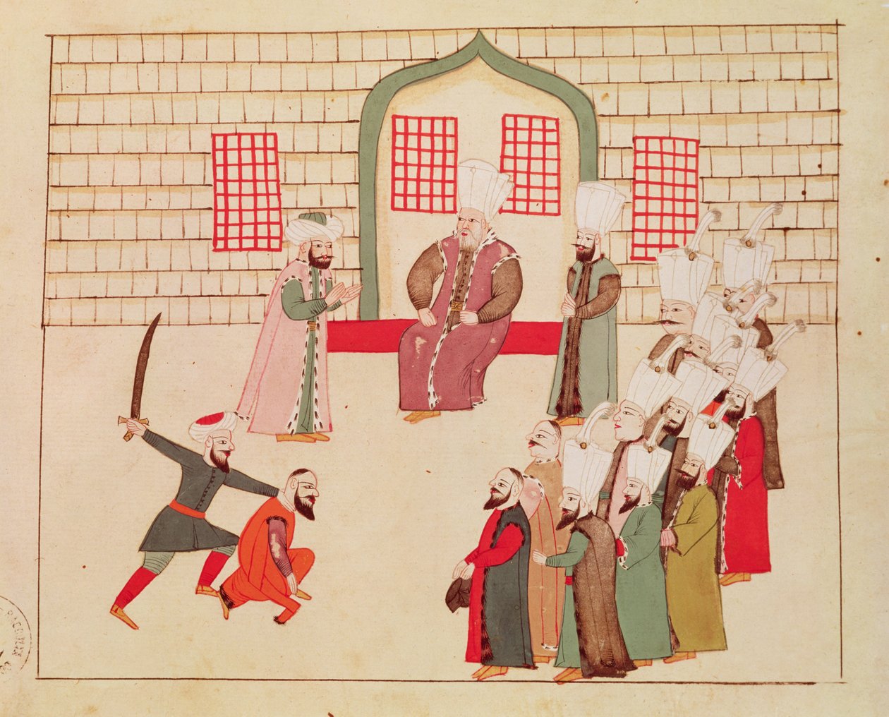 Ms 1671 Ein Wesir beobachtet eine Hinrichtung von Islamic School