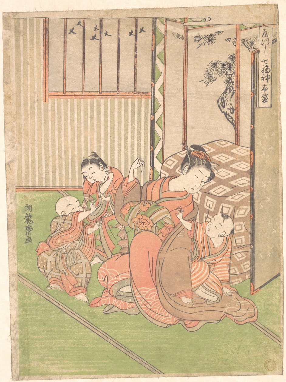Verkleideter oder verwandelter Hotei von Isoda Koryusai