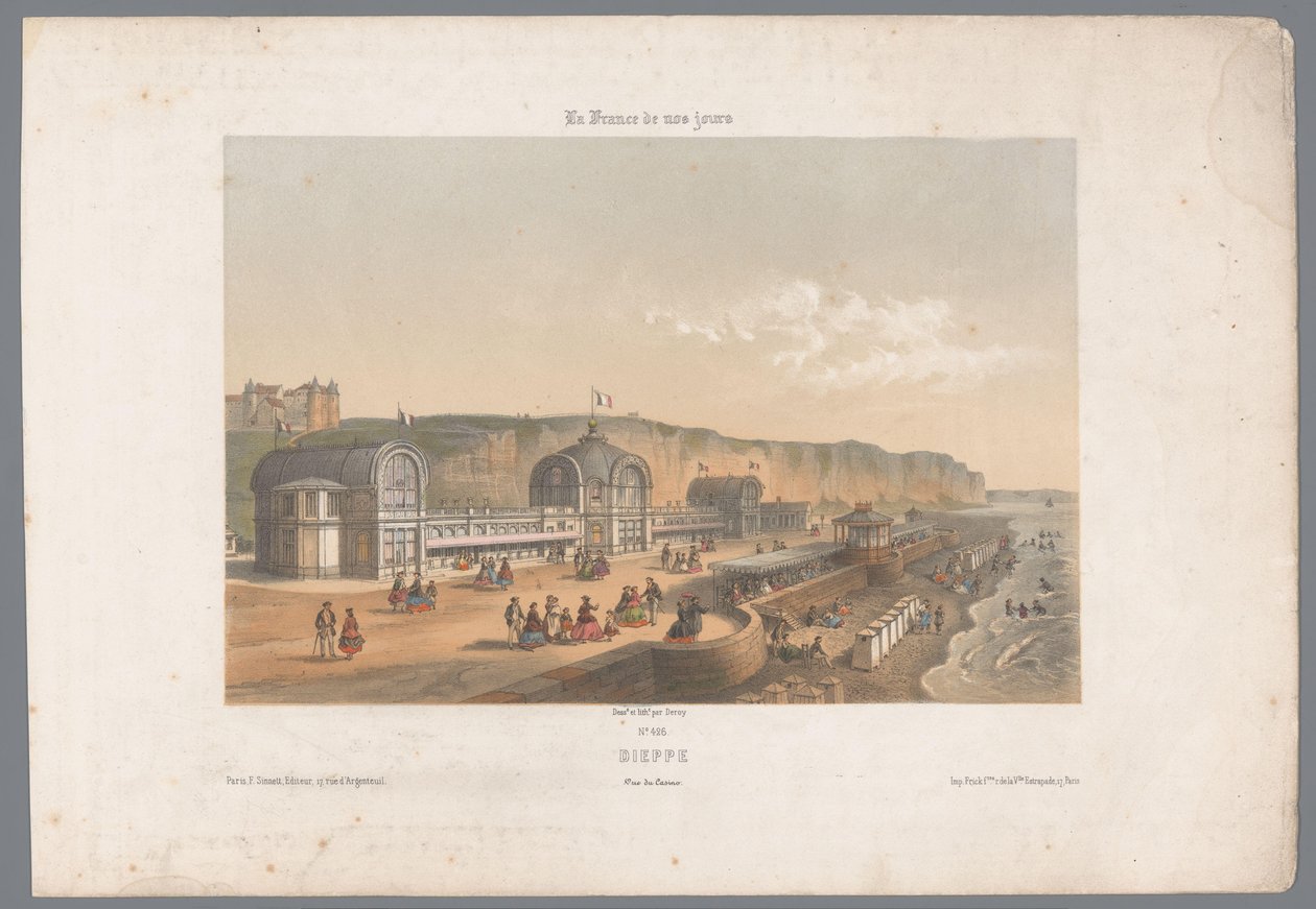 Blick auf das Casino von Dieppe von Isodore Laurent Deroy