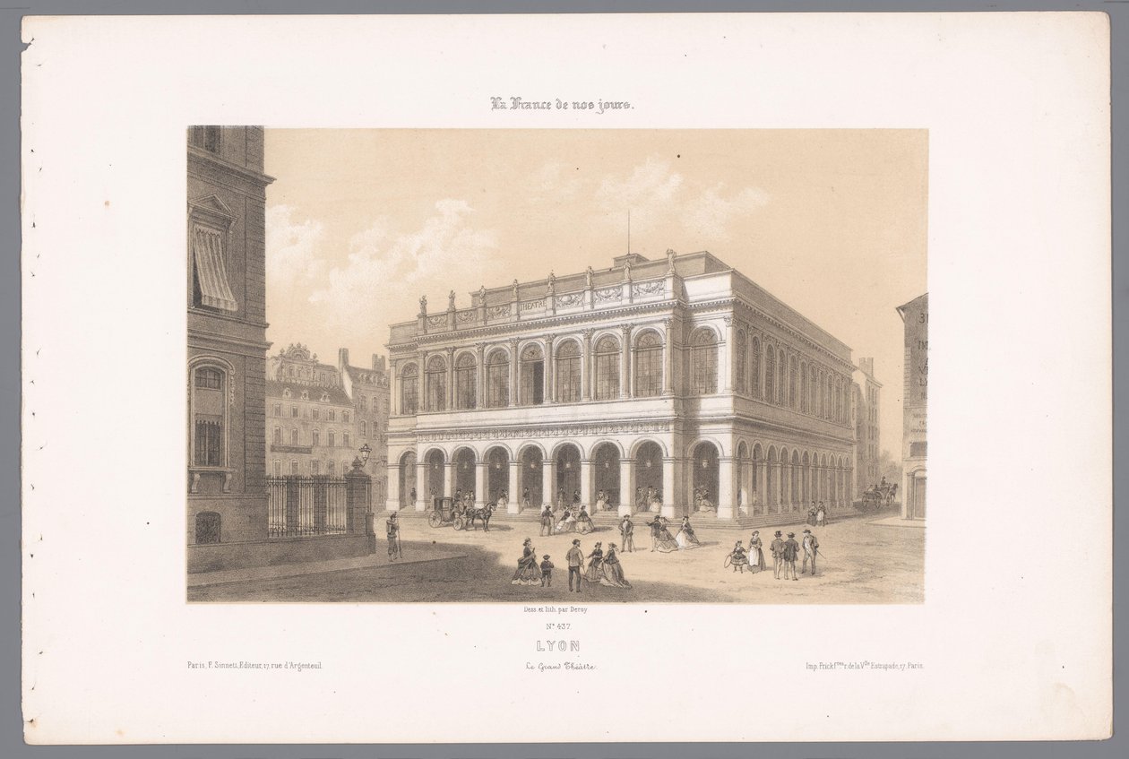 Blick auf das Opernhaus von Lyon von Isodore Laurent Deroy