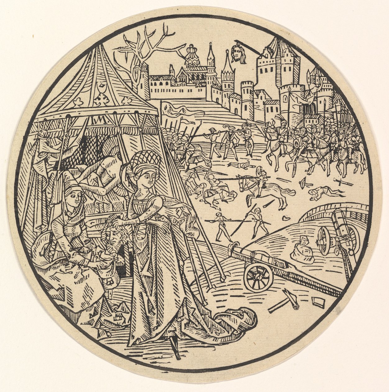 Judith mit dem Kopf des Holofernes von Israhel van Meckenem