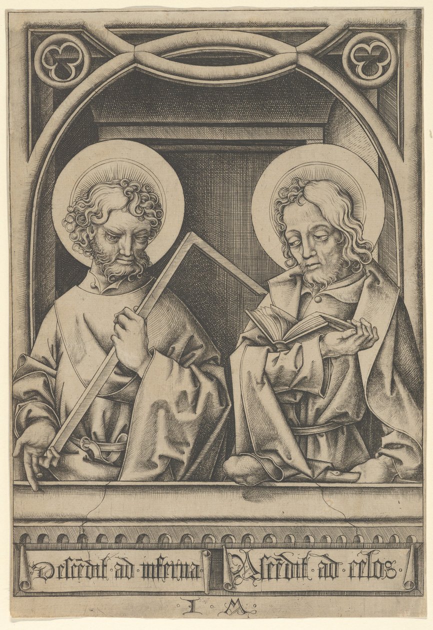 Heilige Thomas und Jakobus der Jüngere, aus Die Apostel von Israhel van Meckenem