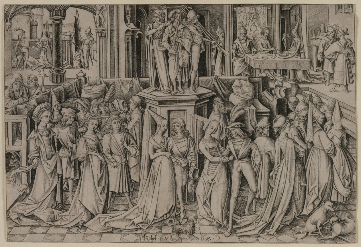 Der Tanz am Hofe des Herodes von Israhel van Meckenem