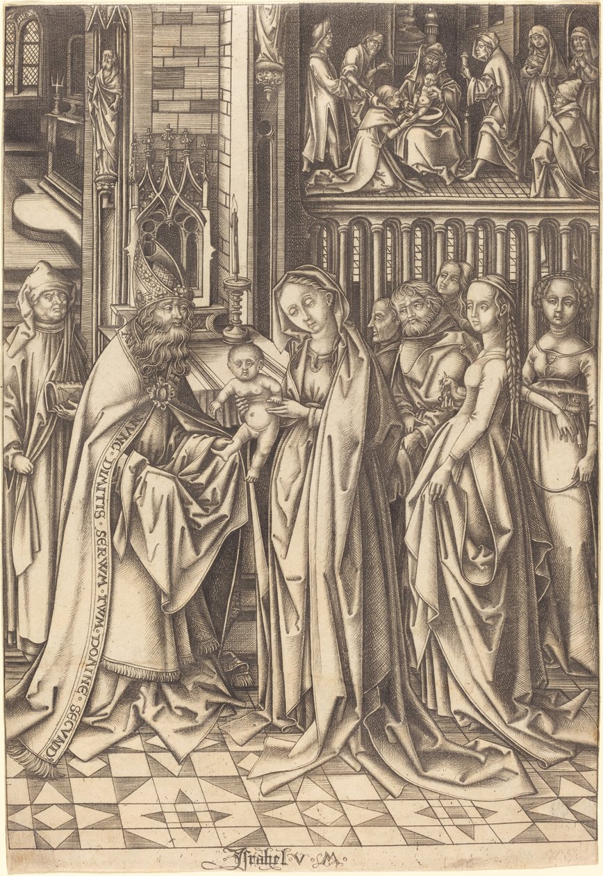 Die Darstellung im Tempel von Israhel van Meckenem after Hans Holbein the Elder