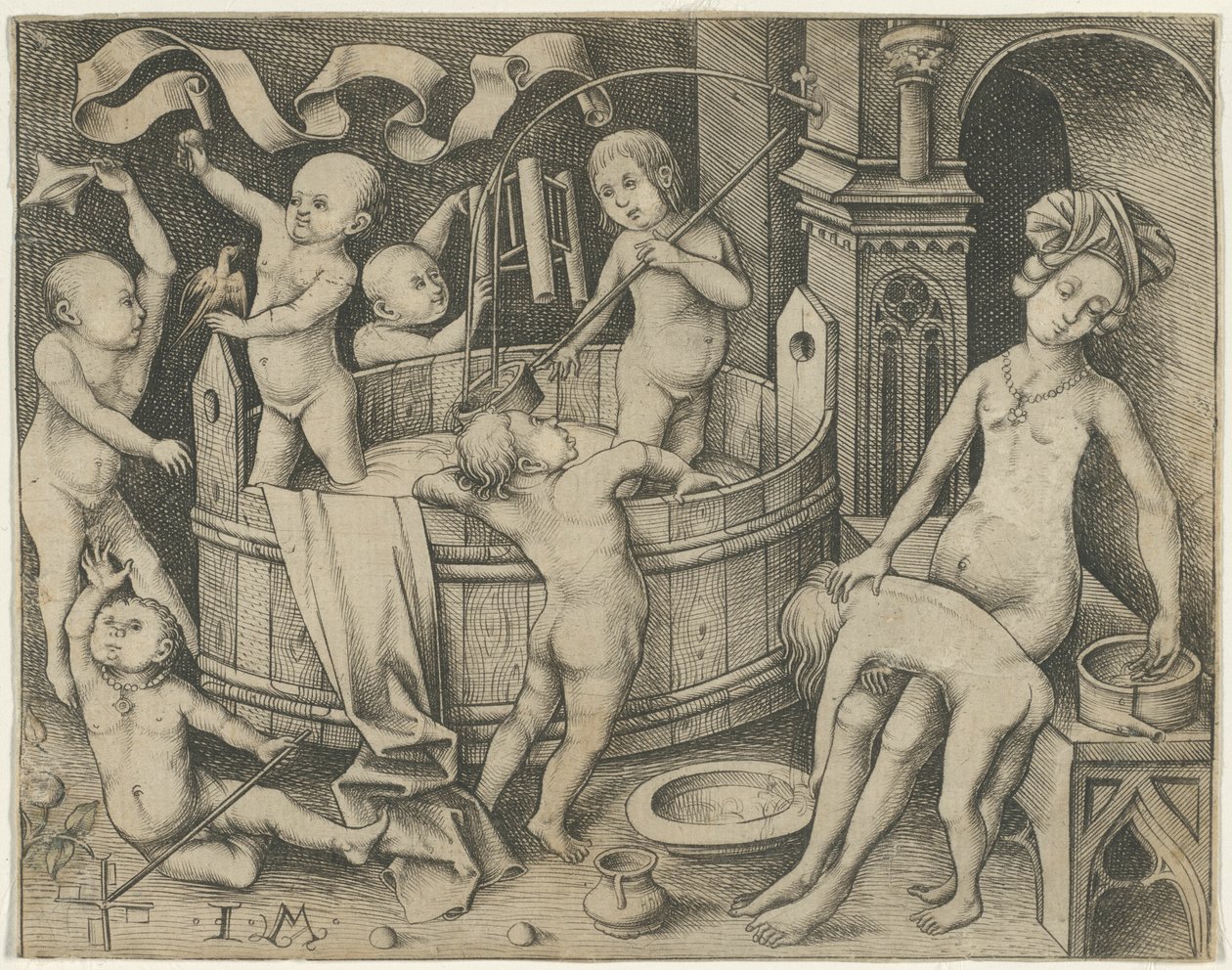 Das Kinderbad von Israhel van Meckenem the younger