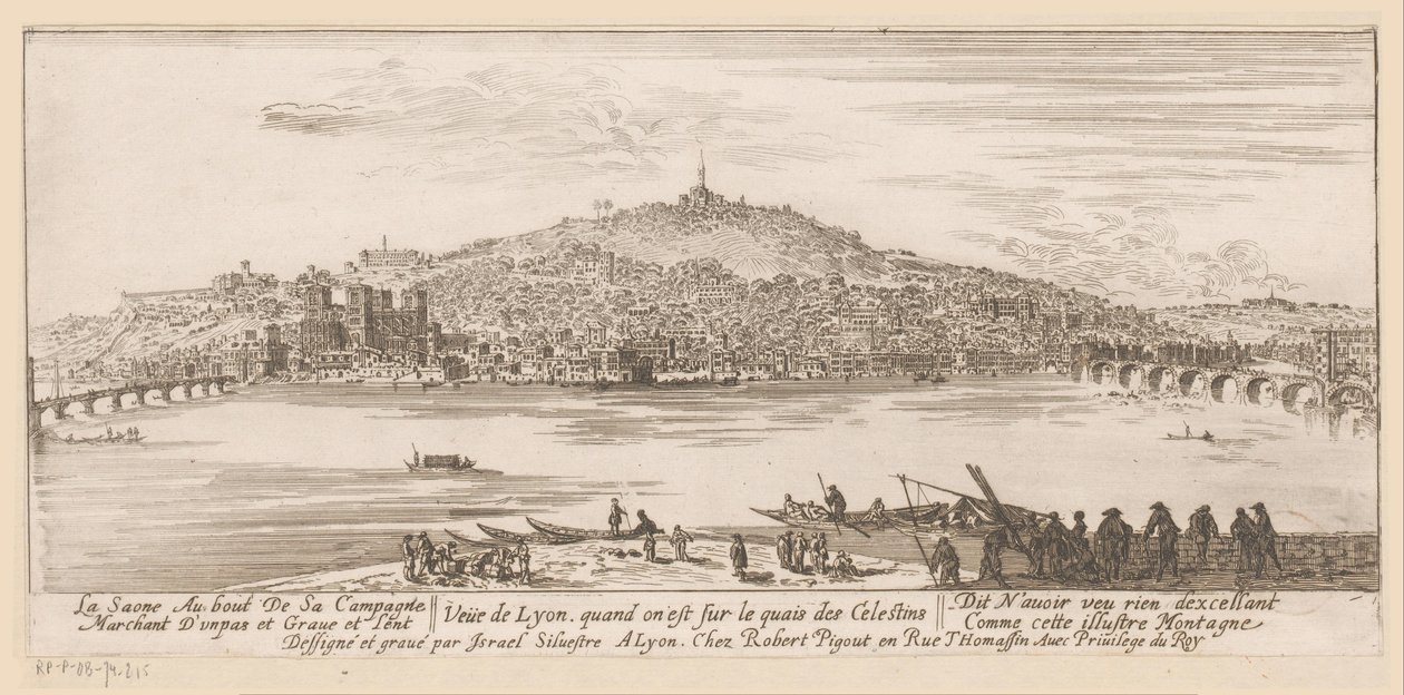 Ansicht von Lyon vom Ufer des Celestinerklosters von Israël Silvestre