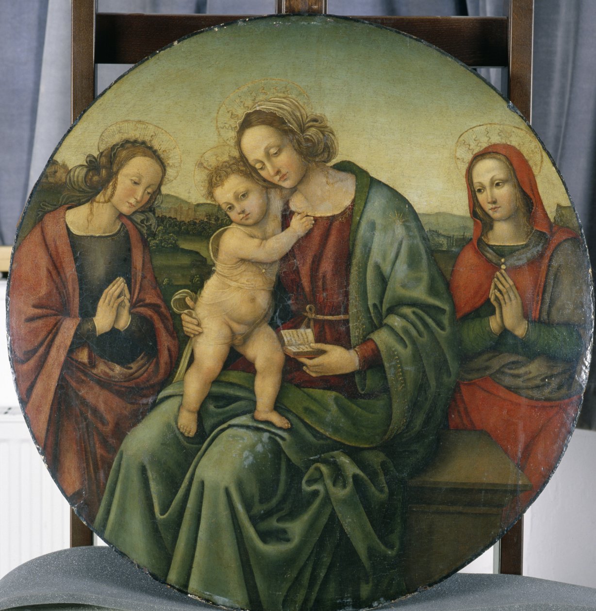 Madonna mit Kind und zwei weiblichen Heiligen von Italian School