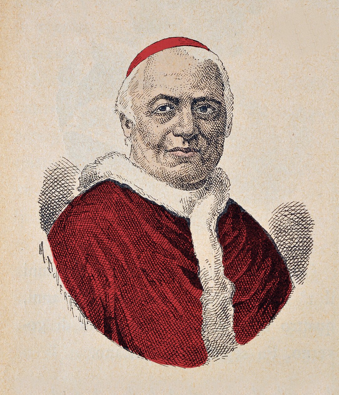 Porträt von Papst Pius IX. (1846-1878) (spätere Kolorierung) von Italian School