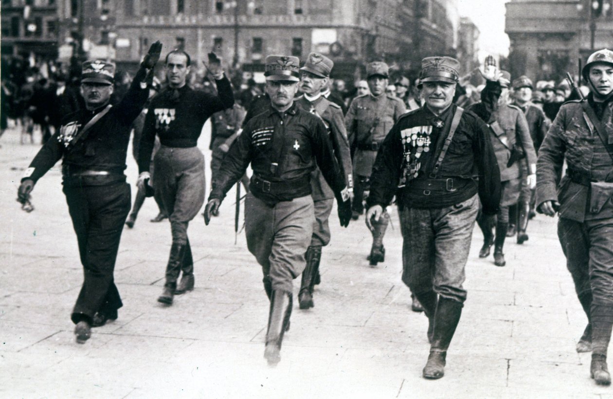 Schwarze Hemden marschieren auf Rom von Italian Photographer