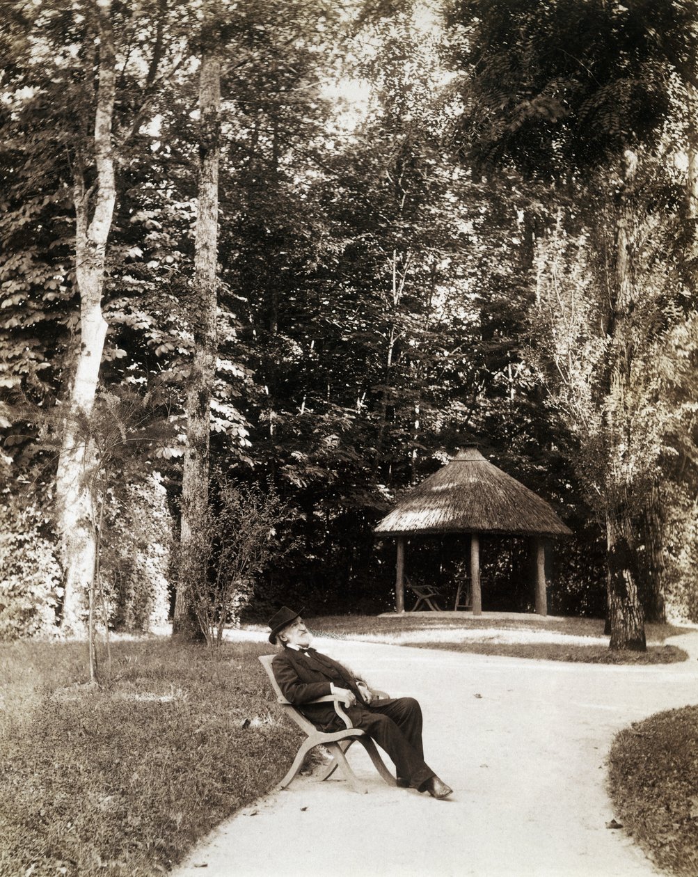 Giuseppe Verdi im Garten der Villa Verdi, Sant