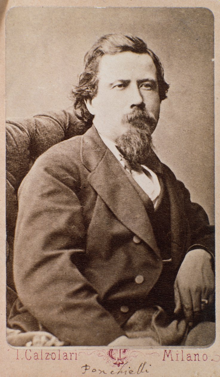 Porträt des italienischen Komponisten Amilcare Ponchielli (1834-1885) von Italian Photographer