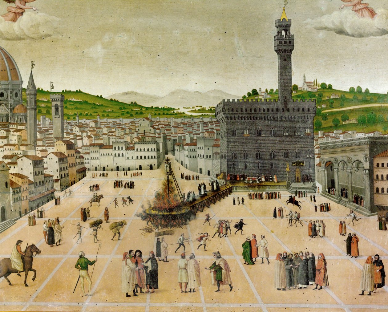 Autodafé von Girolamo Savonarola von Italian School