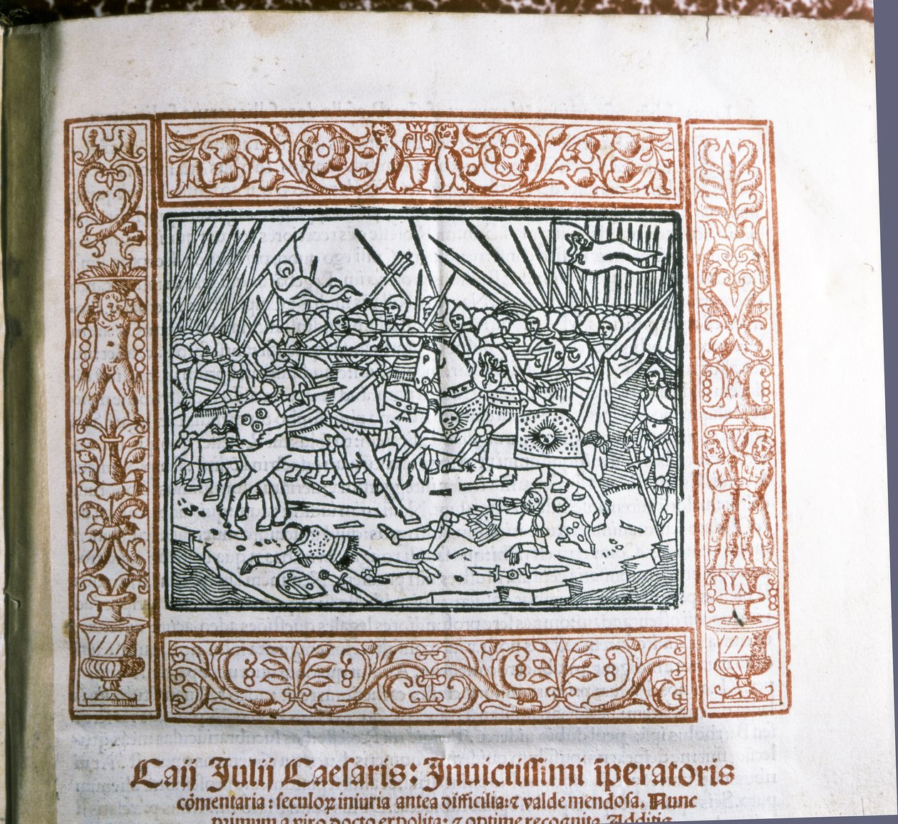 CAESAR Gaius Iulius: Illustration aus Caesars "Commentarii de Bello Gallico", ca. 1511 von Italian School
