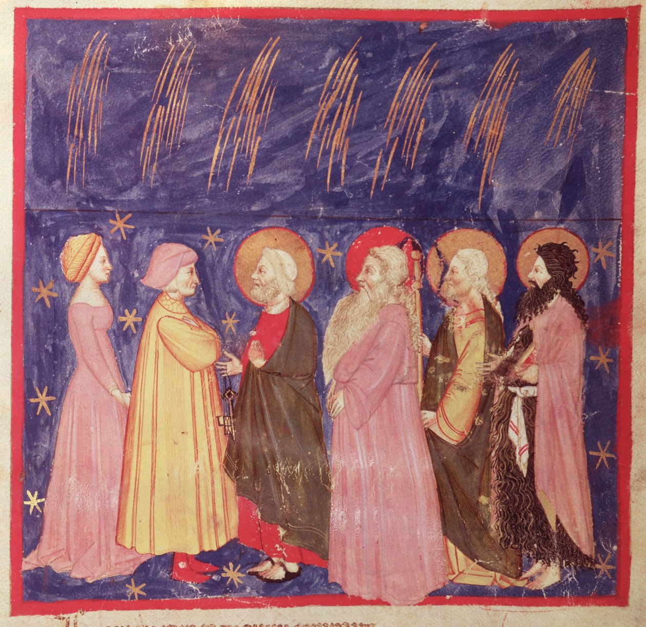 Dante und Beatrice mit den Heiligen des Paradieses, aus Die Göttliche Komödie von Dante Alighieri (1265-1321) von Italian School