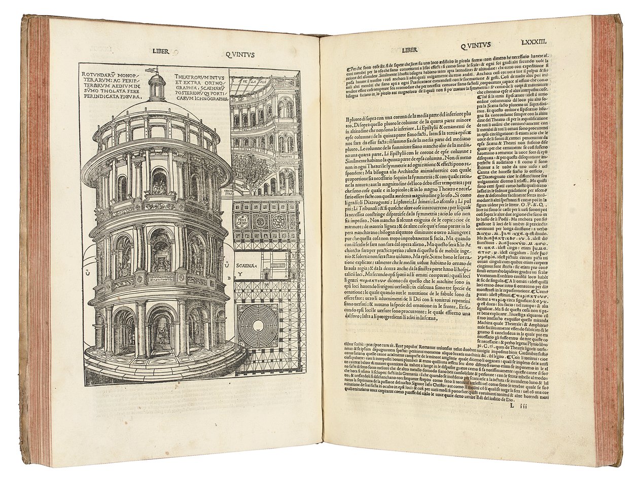 De Architectura Libri Dece von Marcus Pollio Vitruvius von Italian School