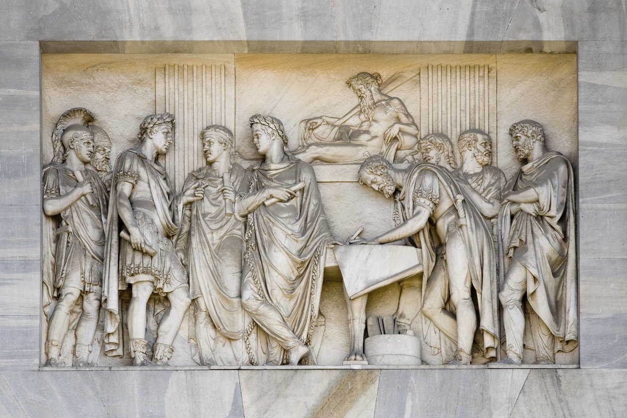 Detail des Friedensbogens, Mailand, Italien von Italian School