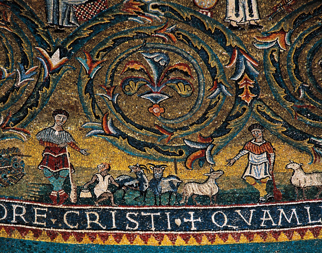 Figuren von Hirten und Tieren (Detail) von Italian School