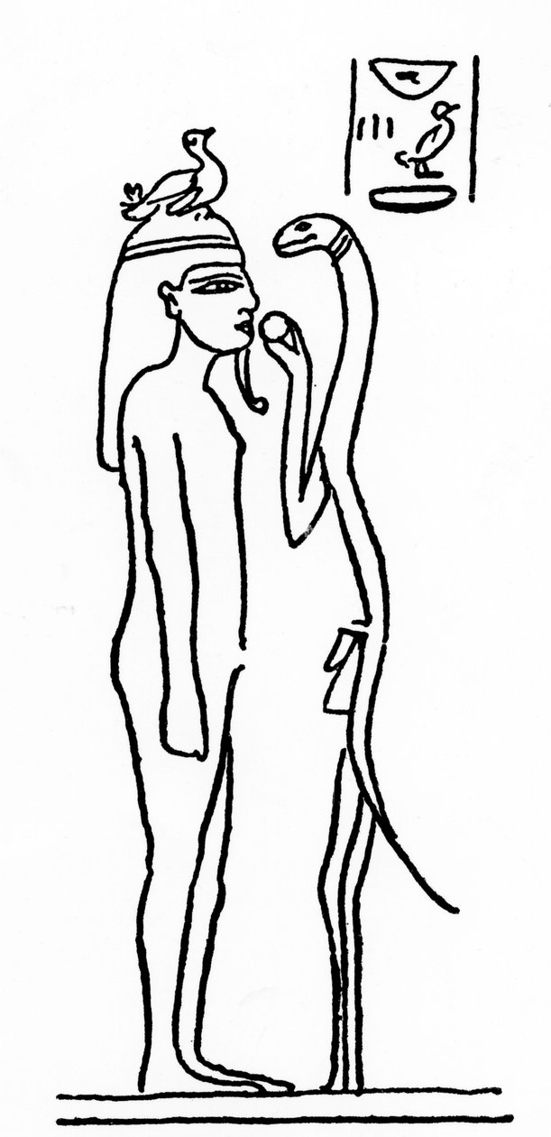 Illustration aus Dizionario di mitologia egizia von Rodolfo Vittorio Lanzoni, 1881 von Italian School