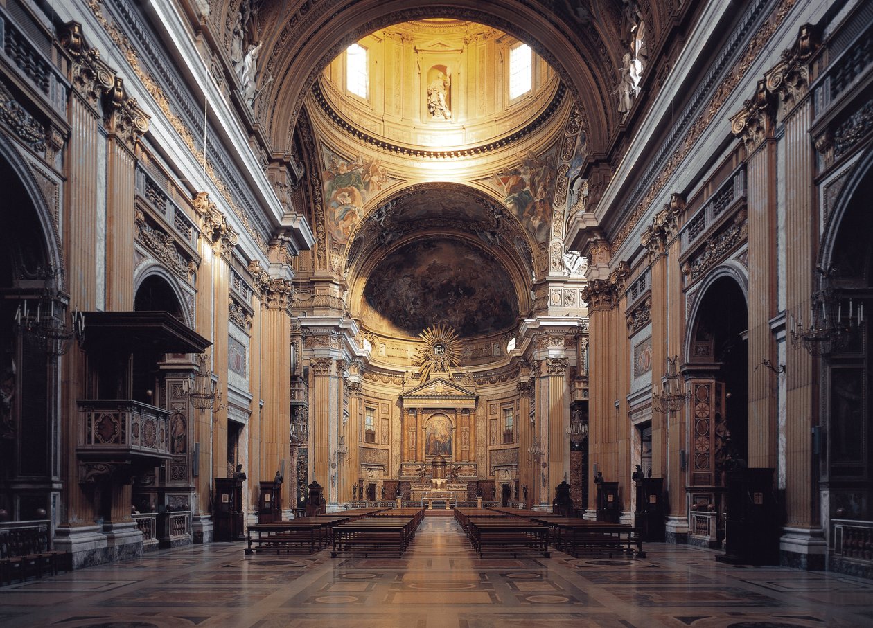 Innenansicht der Kirche von Gesu in Rom, um 1568 von Italian School