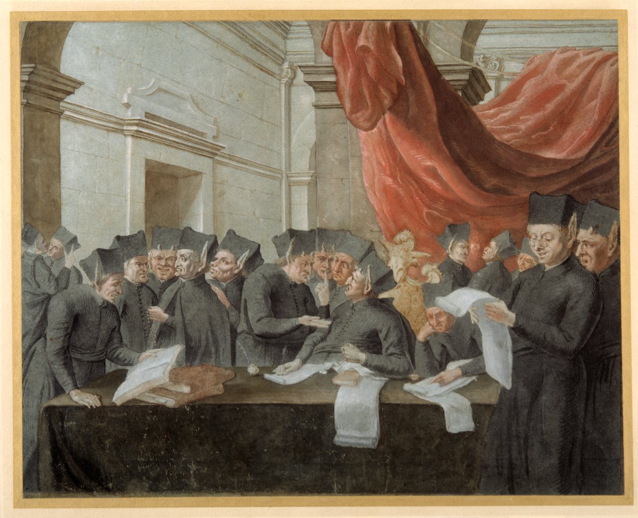 Jesuiten im Konklave, die über Konten streiten von Italian School