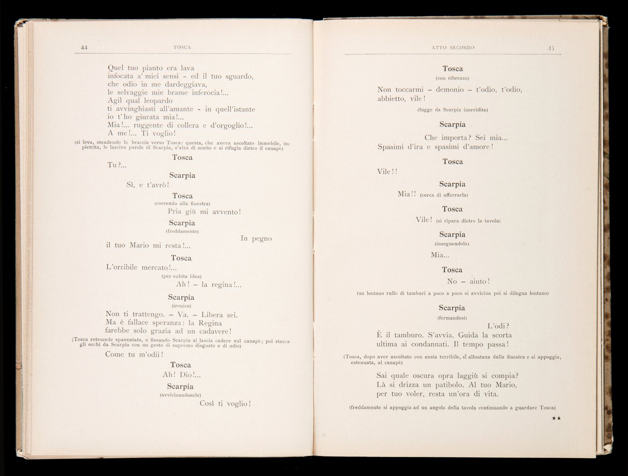 Libretto della Tosca von Giacomo Puccini, Edition Ricordi, Italien von Italian School
