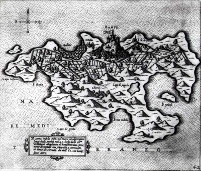 Karte der Insel Zante, eine venezianische Festung gegen die Türken von Italian School