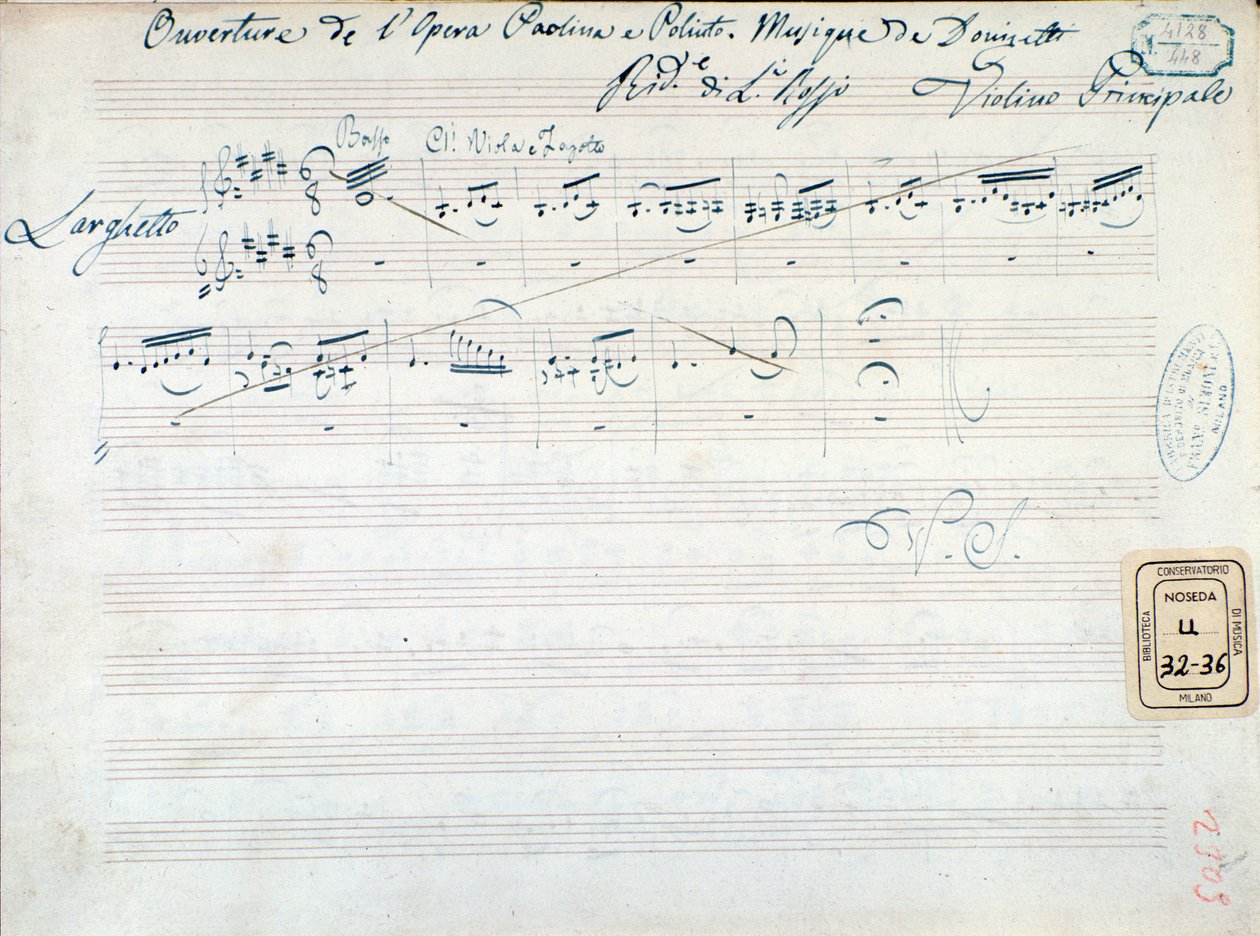 Musikalische Partitur für 