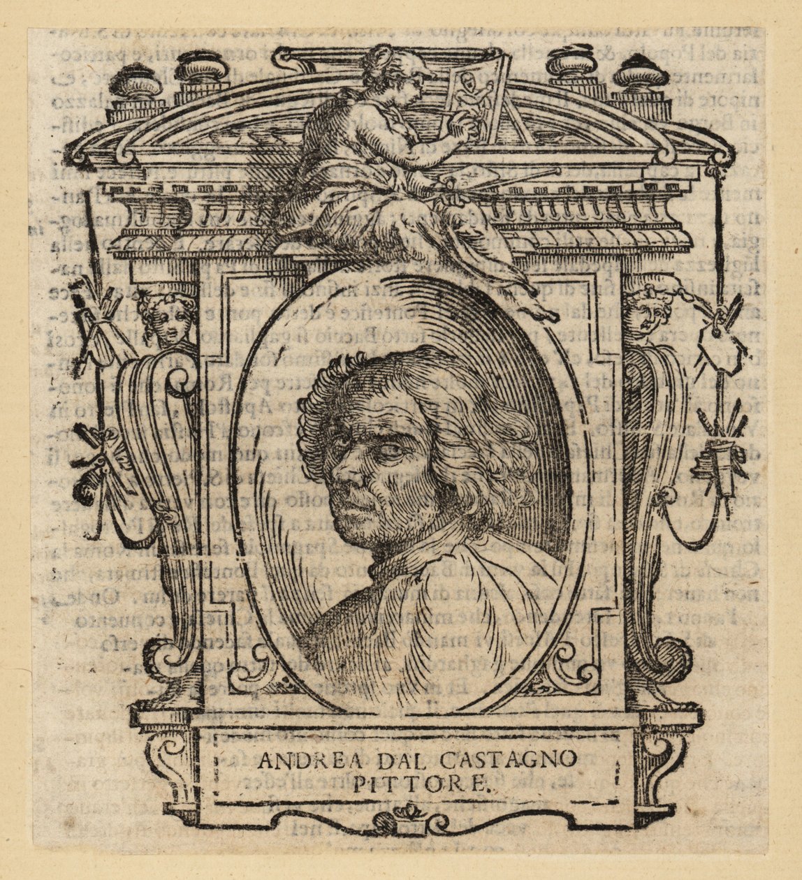 Porträt von Andrea dal Castagno, italienischer Maler aus Florenz, ca. 1419-1457 von Italian School