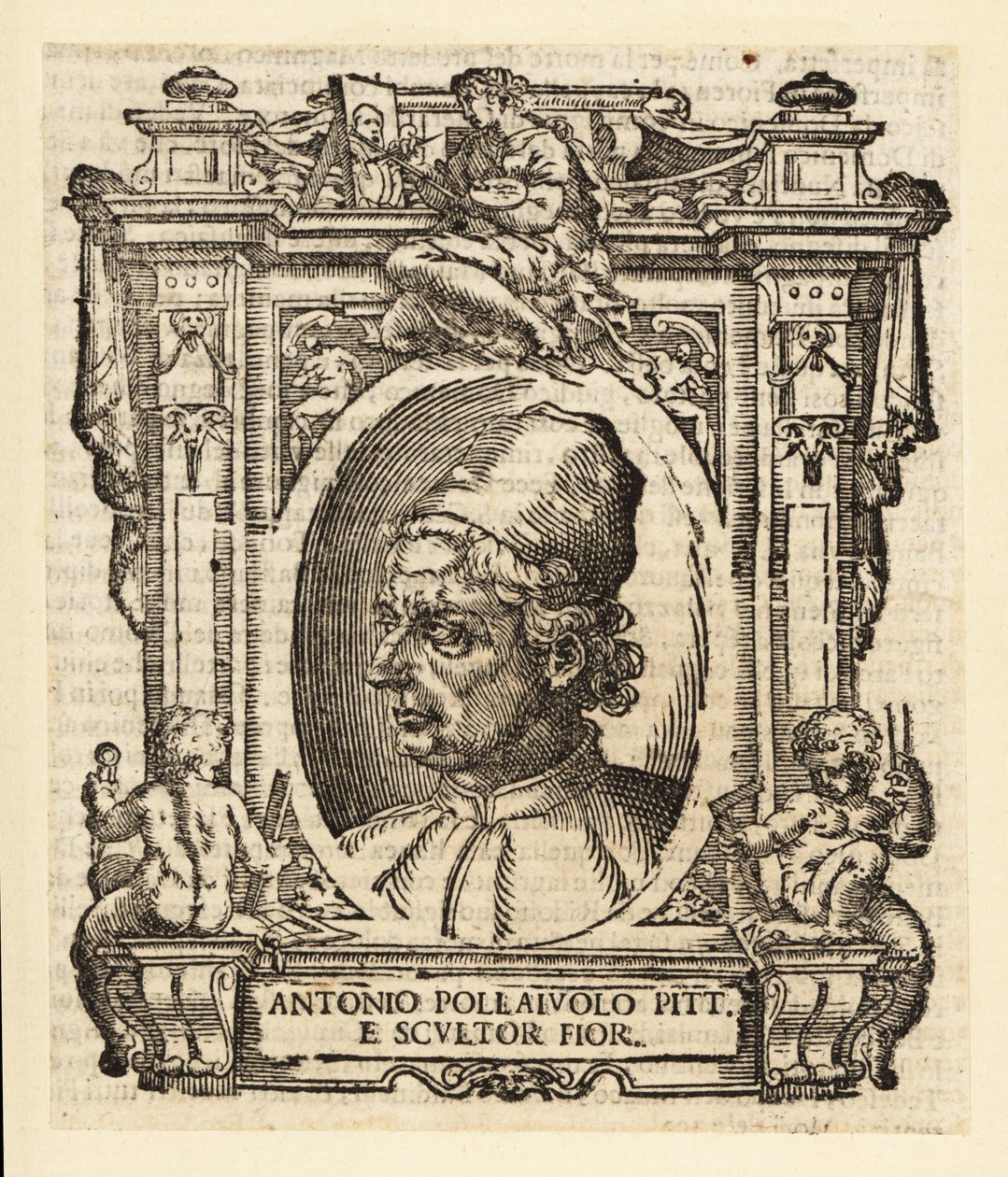 Porträt von Antonio del Pollaiuolo, italienischer Maler, Bildhauer, Graveur und Goldschmied der Renaissance aus Florenz, ca. 1429-1498 von Italian School