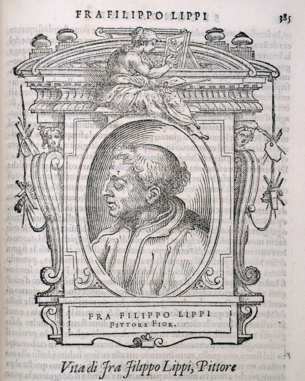Porträt von Fra Filippo Lippi (ca. 1406-69) aus Vasaris Leben der Künstler, erstmals veröffentlicht 1550 von Italian School