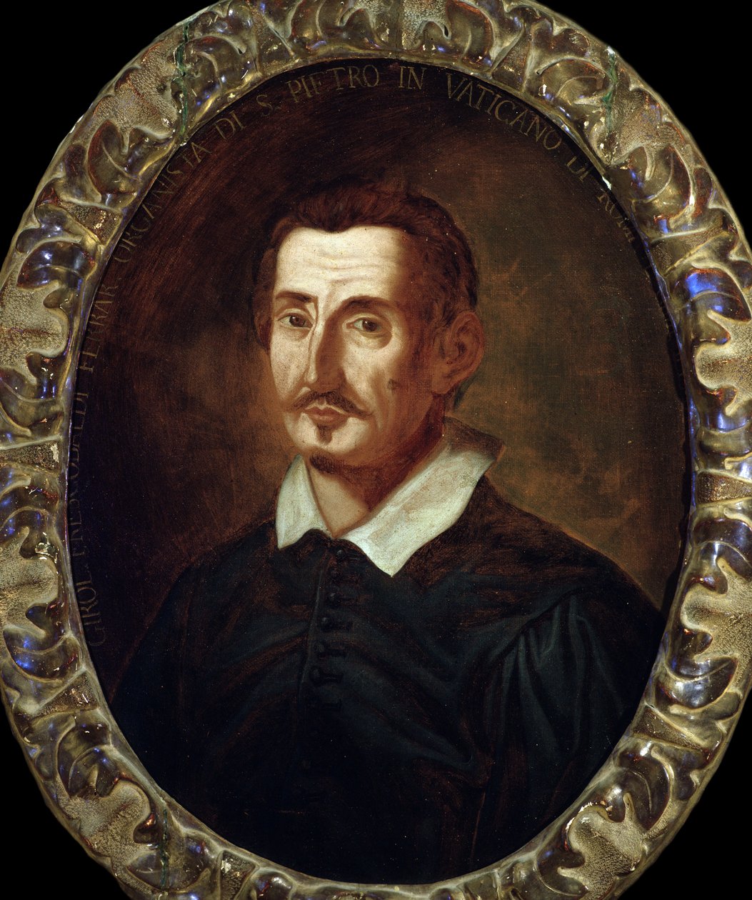 Porträt des italienischen Komponisten Girolamo Frescobaldi (1583-1643) von Italian School