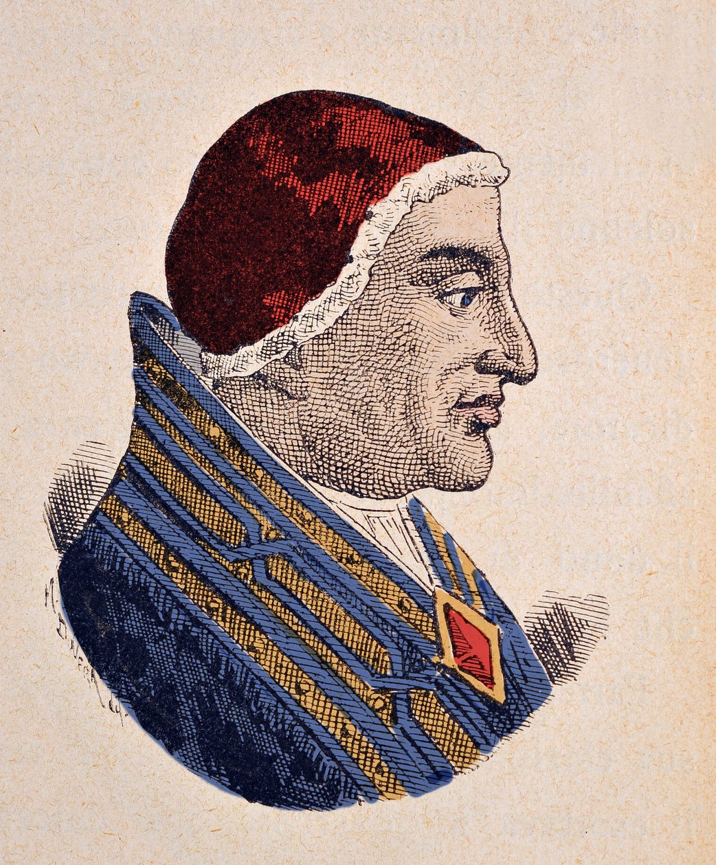 Porträt von Papst Benedikt XII. (1334-1342) von Italian School