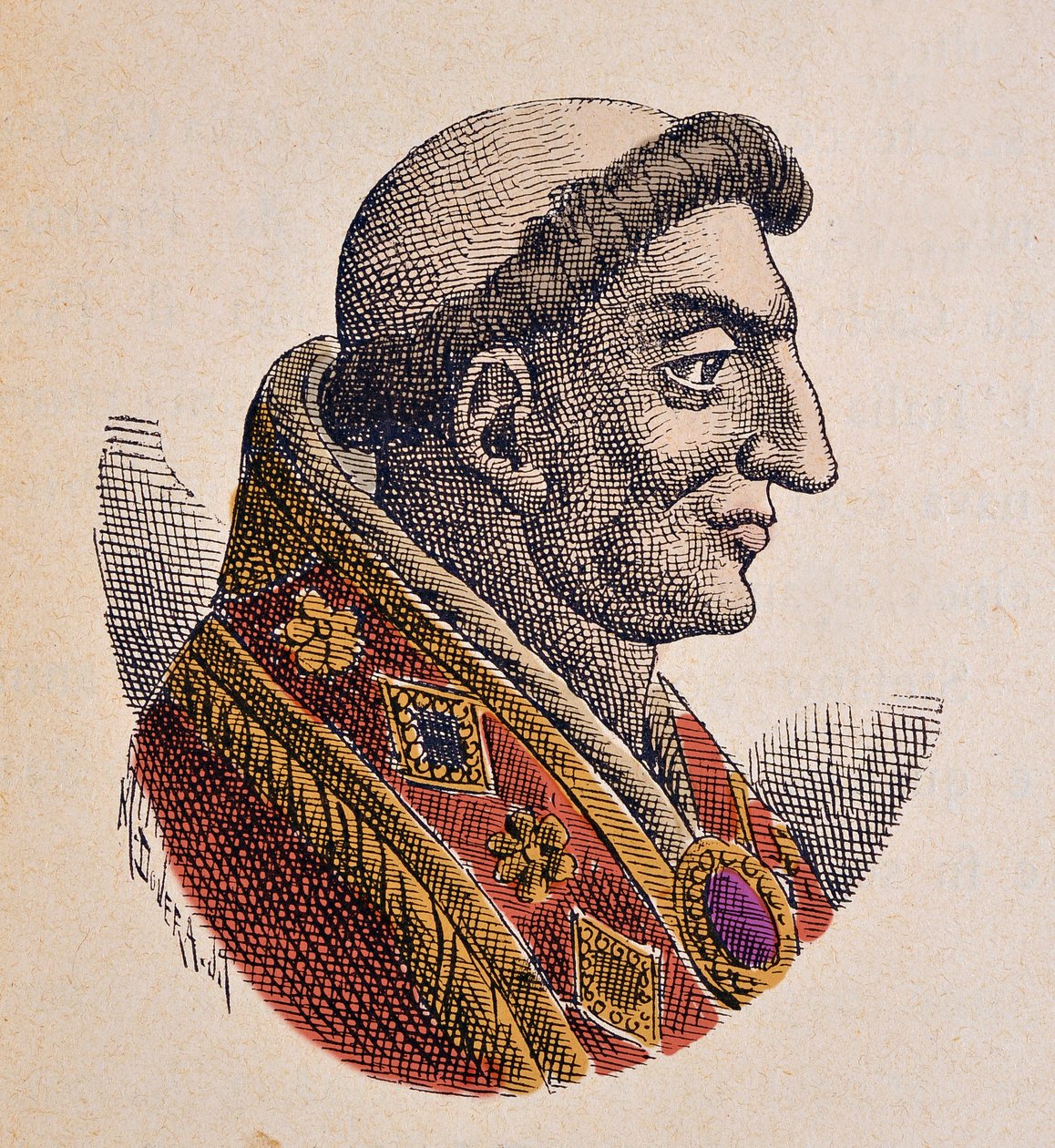 Porträt von Papst Marinus I. (882-884) von Italian School